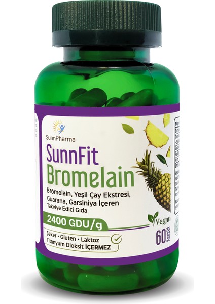 Bromelain ,yeşil Çay Ekstresi, Guarana,garsinya ,krom Içeren Takviye Edici Gıda