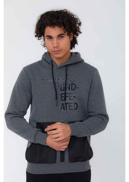 5034 Erkek 3 Iplik Kapşonlu Sweat