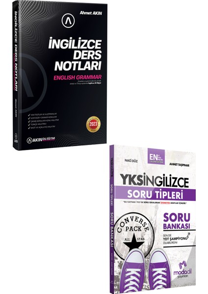 Akın Dil 2023 Akın Dil Ingilizce Ders Notları+Modadil Yks Ingilizce Soru Tipleri Soru Bankası