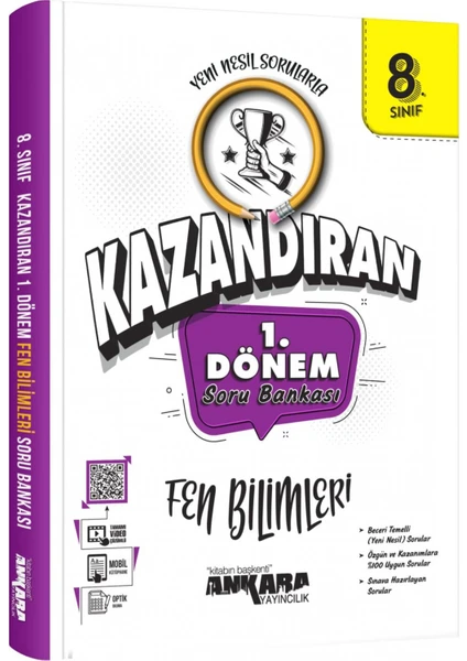 Ankara Yayıncılık 8.Sınıf 1.Dönem Fen Bilimleri Soru Bankası