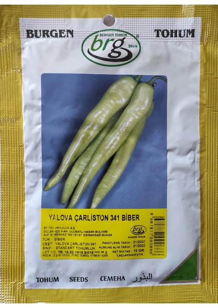 Burgen Tohum Bt Yalova Çarliston 341 Biber Tohumu 10 gr