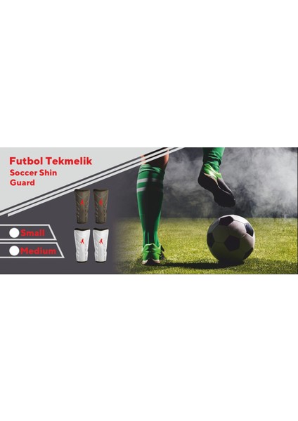 Futbol Tekmelik Beyaz Small (S) Beden