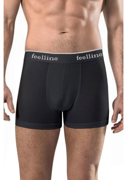 Erkek Gri 6 Adet Likralı Boxer
