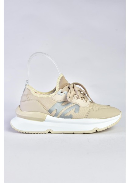 P973516904 Ten Kumaş Kalın Tabanlı Spor Ayakkabı Sneakers