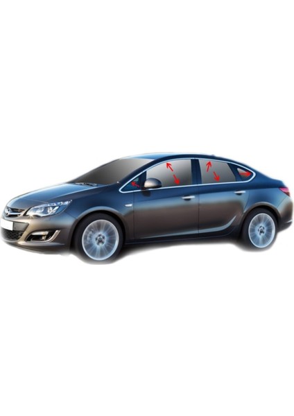 Cam Çerçevesi Opel Astra J Sedan 12 Parça Geniş Model 2010-