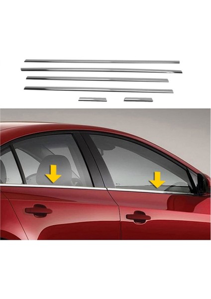 Honda Civic Krom Cam Çıtası 6 Parça 2007-2012 fiyatları