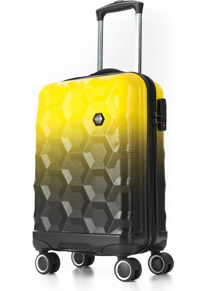 Polikarbon Kırılmaz 2'li Valiz Seti Orta Boy - Kabin Boy Siyah-Sarı 5226 modelleri