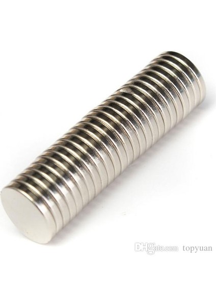 12 x 2 mm Çap: 12 Mm, Kalınlık : 2 mm Yuvarlak Neodyum Mıknatıs