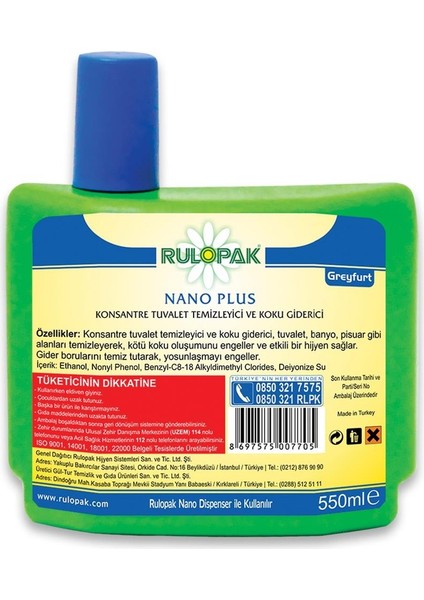 Nano Wc Dispenseri Kartuşu Greyfurt