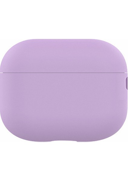 Apple Airpods Pro 2 Kılıf Mat Orj Kancalı Silikon + Ip SF20 Lila