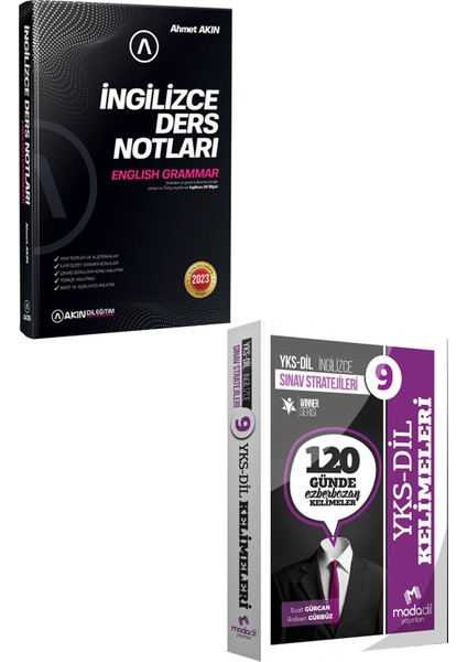 Akın Dil 2023 Akın Dil Ingilizce Ders Notları+Modadil Yks-Dil Sınav Stratejileri 9 Yks-Dil Kelimeleri