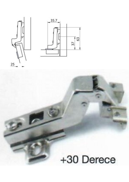 Alüminyum Açılı Menteşe 2li Metal Cam Kapak Menteşesi Deve Boynu