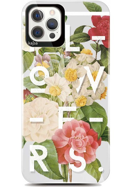 Apple iPhone 12 Pro Kılıf Kajsa Floral Kapak
