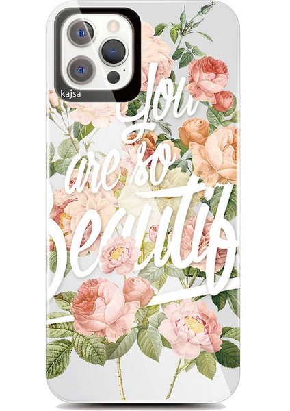 Apple iPhone 12 Pro Max Kılıf Kajsa Floral Kapak