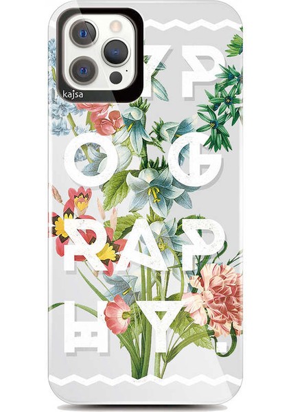 Apple iPhone 12 Pro Max Kılıf Kajsa Floral Kapak