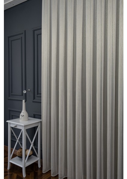 Taç Altın Çizgili 1/2 Seyrek Pile Tül Perde Tek Kanat - 100 x 250 cm indirimleri