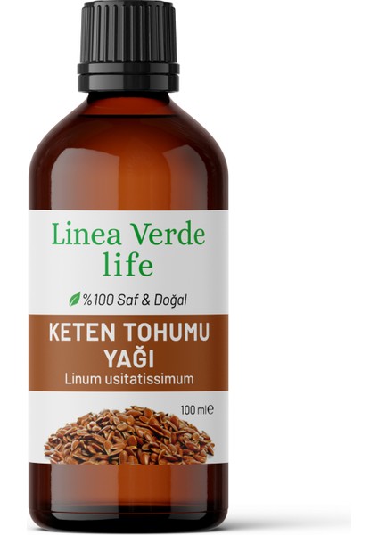 Keten Tohumu Yağı 100 ml %100 Saf & Doğal
