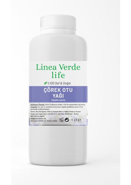 Çörek Otu Yağı 1 Lt %100 Saf & Doğal