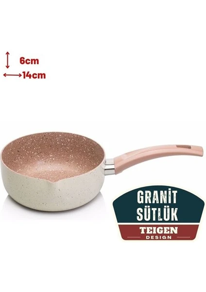 Teigen 14 cm Granit Sütlük Mini Vok Tava