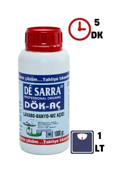 De Sarra Profesyonel Lavabo Açıcı 1 lt