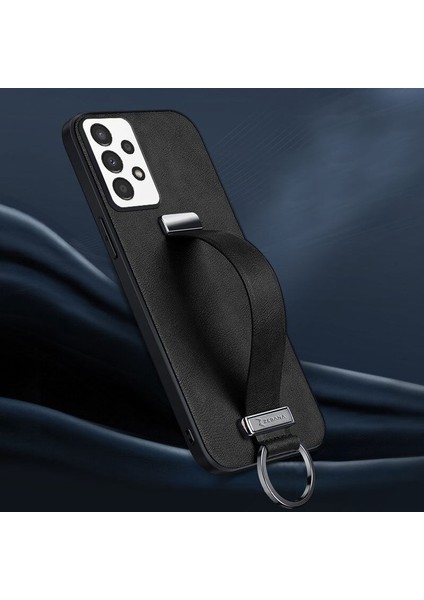 Samsung Galaxy A13 4g Uyumlu Kılıf Zebana Classic Deri Kılıf Siyah