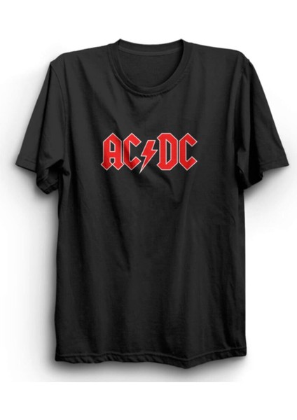 Acdc Classic Red Logo, Rock Metal Tişört