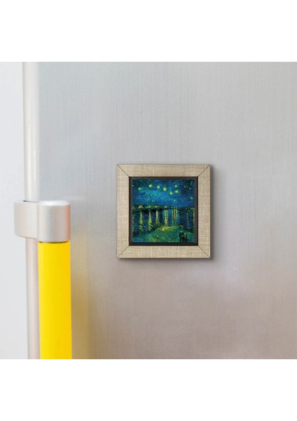 Ren Nehrinde Yıldızlı Bir Gece (Vincent Van Gogh, 1888) Baskılı Mdf MAGNET(KRG-136) modelleri