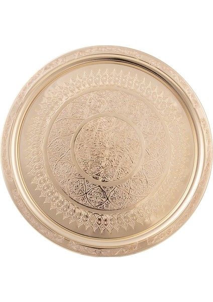 Beylerbeyi Turkuaz Butik Bakir Tabak 38 cm