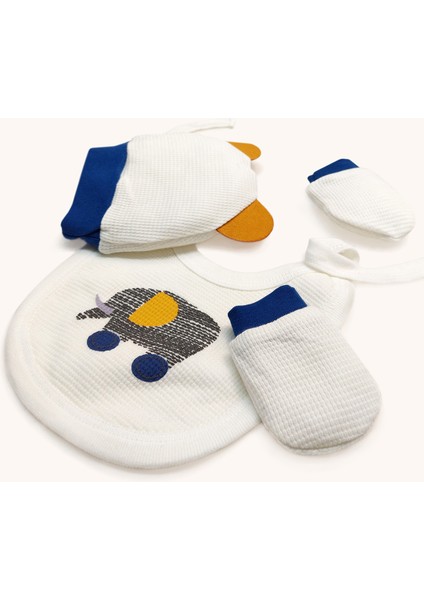 Şapkalı Önlüklü Eldivenli Kendinden Patikli 5' Li Yenidoğan Seti fiyatları