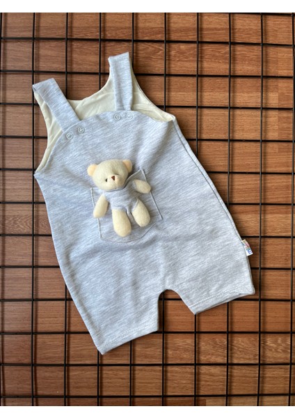 Askılı Ayıcıklı 2' Li Bebek Salopet & Body Unisex