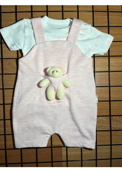 Askılı Ayıcıklı 2' Li Bebek Salopet & Body Unisex