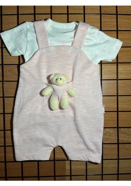 Askılı Ayıcıklı 2' Li Bebek Salopet & Body Unisex
