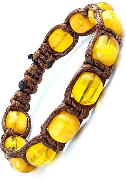 El İşi Kehribar Şambala Erkek Bileklik