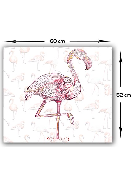 Flamingo Desen | Cam Ocak Arkası Koruyucu | 52cm x 60cm modelleri