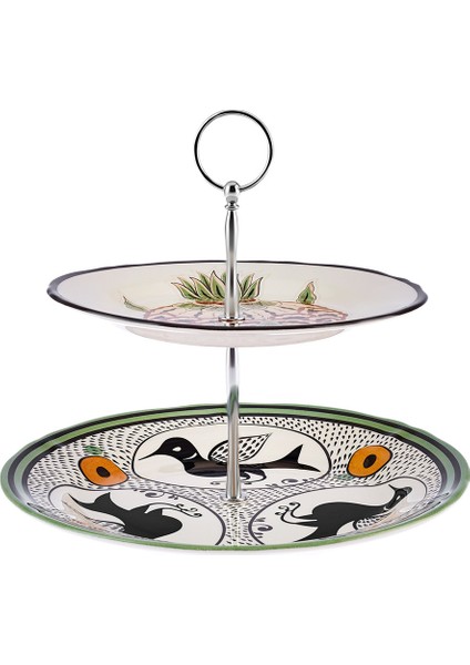 Paye Selçuklu Serisi Enginarlı Katlı Porselen Kurabiyelik 17 cm fiyatları