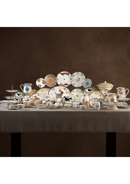 Paye Selçuklu Serisi Enginarlı Katlı Porselen Kurabiyelik 17 cm modelleri