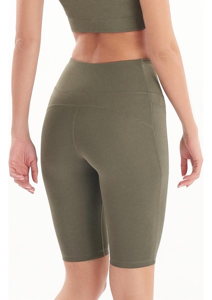 Kadın Toparlayıcı Yüksek Bel Cep Detaylı Spor Biker Tayt 7108 fiyatları