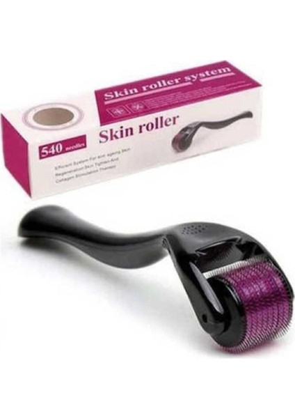 Dermaroller 1.5 Mm Siyah Roller Iğneli Masaj Aleti Saç Çıkarma Tarağı