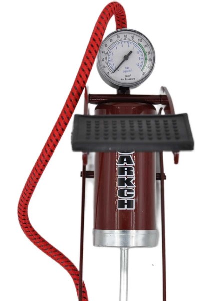 ® Basınç Göstergeli Ayak Pompası Araba Bisiklet Motor Lastik Pompası