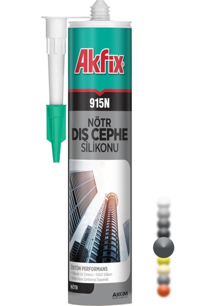 915N Nötr Dış Cephe Silikonu 280 Ml Antrasit Gri