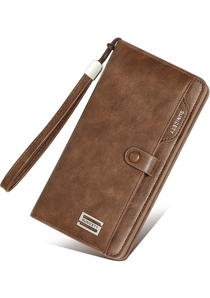 Sunicety Erkekler Uzun Cüzdan Rfid Engelleme Kart Depolama Koruması Para Nakit Para Taşıma Çanta Cep Telefonu Debriyaj Çanta (Yurt Dışından) modelleri