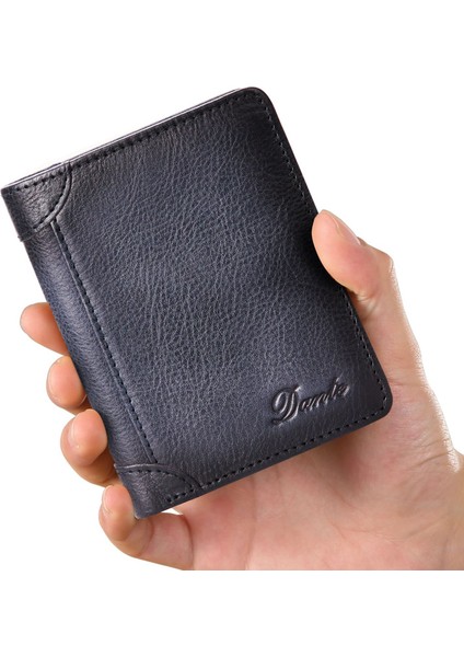 Dante 05505 Rfıd Engelleme Üst Kat Cowhide Erkekler Kısa Cüzdan Kartları Nakit Tutucu Çanta (Yurt Dışından) indirimleri