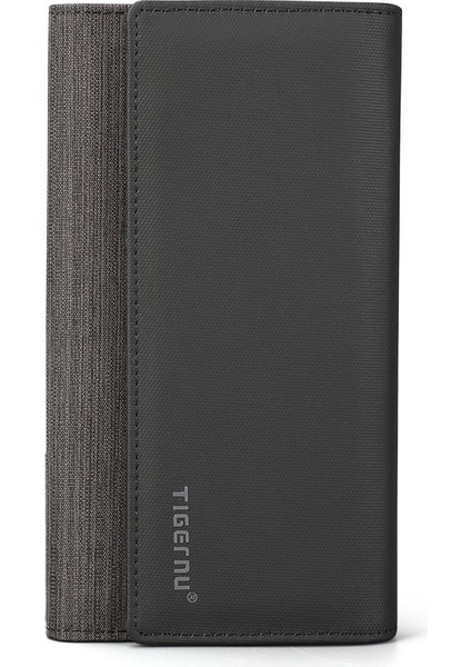 Tigernu T-S8080 Erkekler Cüzdan Oxford Bez Uzun Bifold Checkbook Money Coin Pouch (Yurt Dışından)