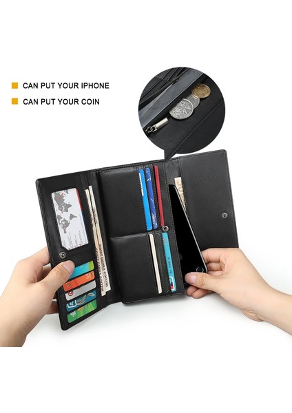 Tigernu T-S8080 Erkekler Cüzdan Oxford Bez Uzun Bifold Checkbook Money Coin Pouch (Yurt Dışından) fırsatları