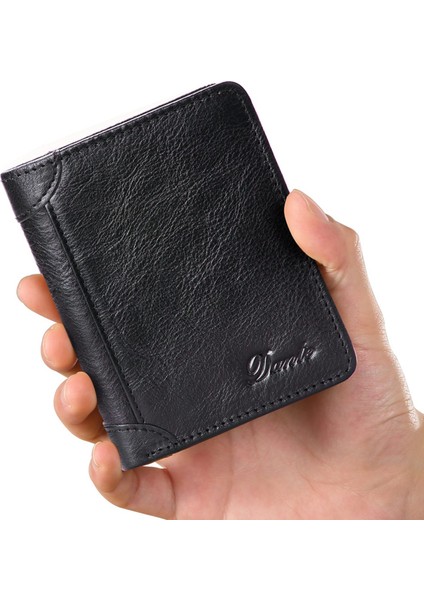 Dante 05505 Rfıd Engelleme Üst Kat Cowhide Erkekler Kısa Cüzdan Kartları Nakit Tutucu Çanta (Yurt Dışından) indirimleri