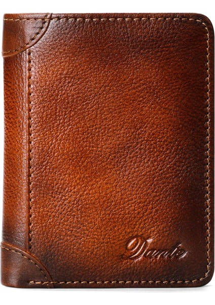 Dante 05505 Rfıd Engelleme Üst Kat Cowhide Erkekler Kısa Cüzdan Kartları Nakit Tutucu Çanta (Yurt Dışından)