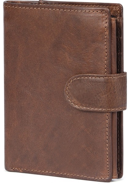 2063 Erkekler Retro Üst Katman Rfıd Engelleme Hasp Kısa Cüzdan Ince Para Kartı Tutucu (Yurt Dışından) indirimleri