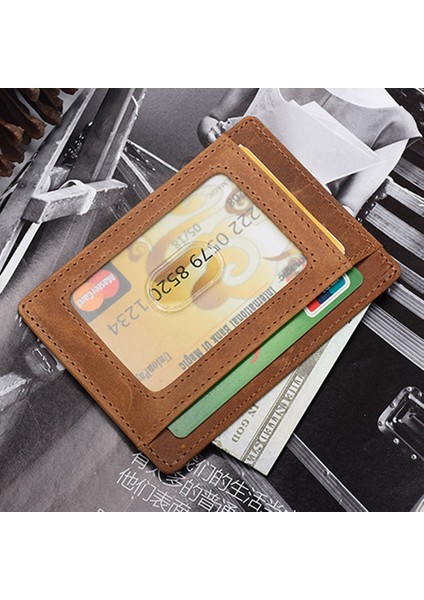 AP156 Oğluma Kızı Minimalist Cüzdan Si Rfid Engelleyen Cowhide Deri Ön Cep Kartı Çantası (Yurt Dışından) modelleri
