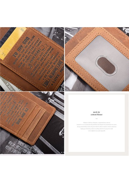 AP156 Oğluma Kızı Minimalist Cüzdan Si Rfid Engelleyen Cowhide Deri Ön Cep Kartı Çantası (Yurt Dışından) indirimleri