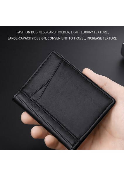037S Ince Bifold Kart Tutucu Cowhide Deri Geçiş Rfid Engelleme Ön Cep Kart Kılıfı (Yurt Dışından) modelleri